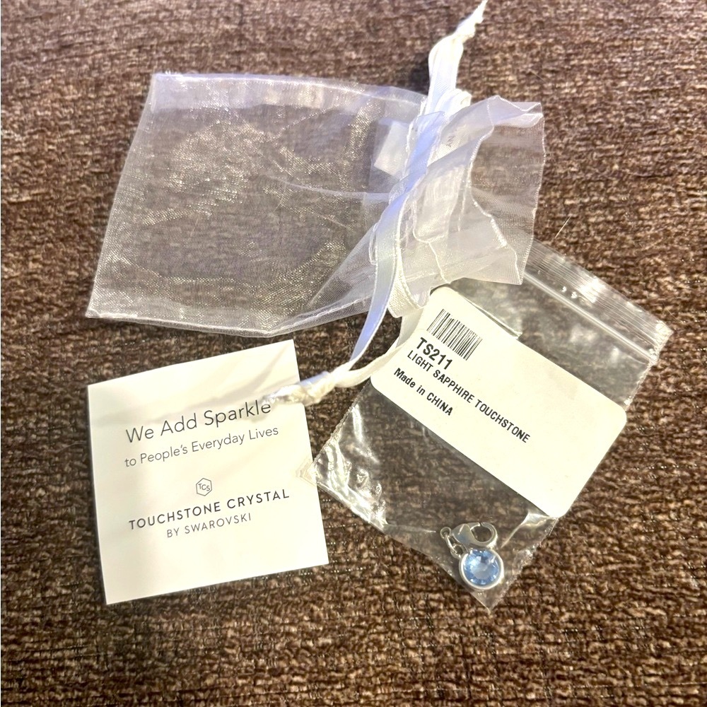 Touchstone By Swarovski Light Sapphire Charm